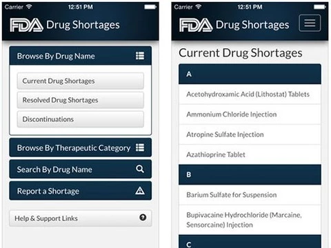 В США запущено мобильное приложение для врачей, информирующее о дефиците лекарств