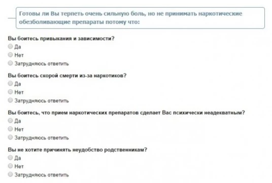 Врачей и пациентов просят оценить [доступность обезболивания в России]