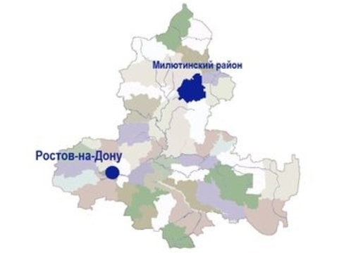 Милютинский район карта