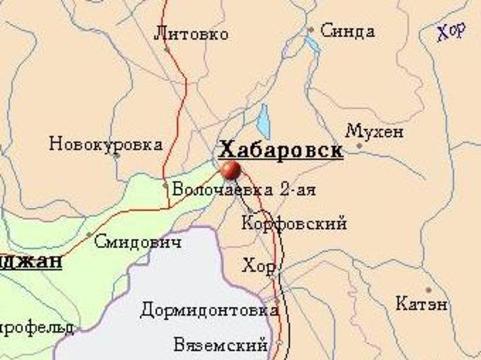 Россия карта хабаровск