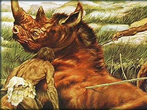 Древние люди питались носорогами и верблюдами