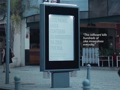 В Бразилии создали билборд, уничтожающий комаров